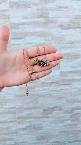 Collana Fucsia Barchettina - Acciaio Inossidabile)