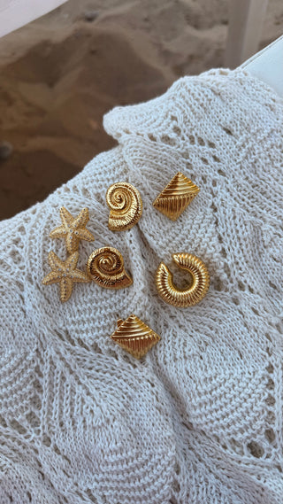 Sheel Drop Gold (Orecchini in Acciaio Inossidabile)