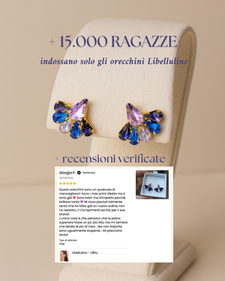 Libellulina - Violet (Orecchini in Acciaio Inossidabile)