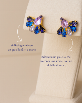 Libellulina - Violet (Orecchini in Acciaio Inossidabile)