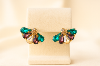 Ventagli -  Autunno (Orecchini in Acciaio Inossidabile)