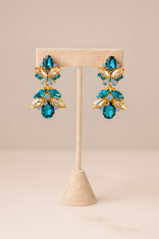 Double Siki - Blu mare (Orecchini in Acciaio Inossidabile)