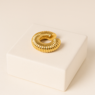 Cuff Smile - gold (Orecchino in Acciaio Inossidabile)