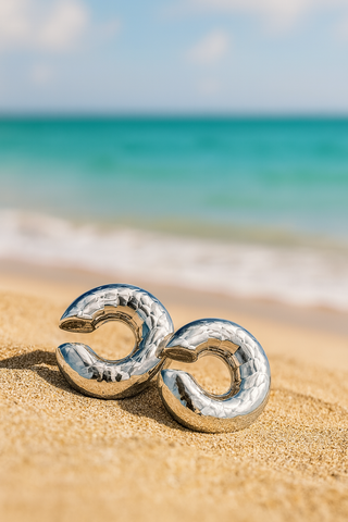 Cuff Earcuff Summer - Silver (Orecchini in Acciaio Inossidabile)