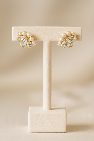 Libellulina con perle (Orecchini Bride - Base Gold)