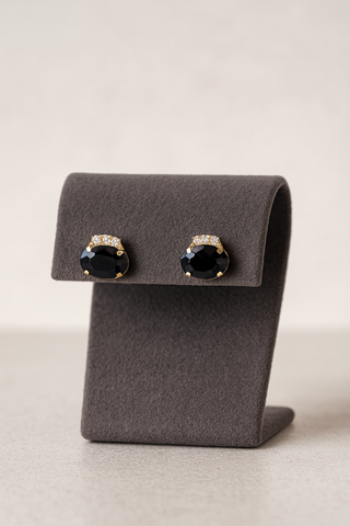 Clic Clac - Giglio Nero (Orecchini in Acciaio Inossidabile)