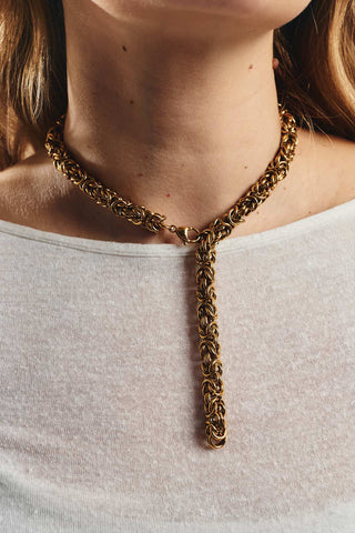 Collana Abbrazzami Gold - Regolabile (Acciaio Inossidabile)