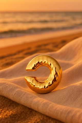 Earcuff Summer - gold (Acciaio Inossidabile)