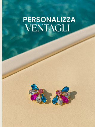 Ventagli - Personalizzato (Orecchini in Acciaio Inossidabile)